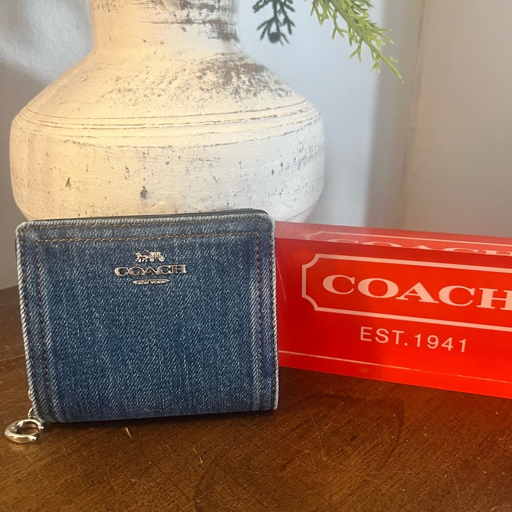 Coach Denim Snap Wallet (NWT)